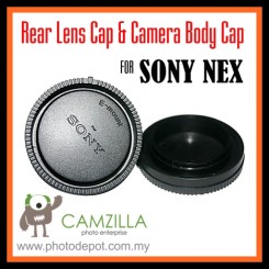 Rear Lens Cap & Camera Body Cap for Sony NEX-7 NEX-3 NEX-5 VG10